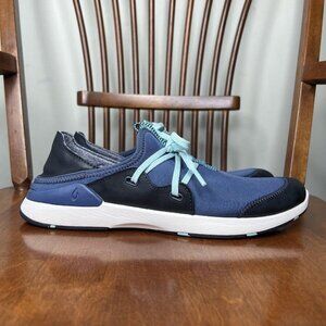 OluKai Miki li Women's Blue Laceup Slip-On Sneaker Shoes US 9 comfy lace up